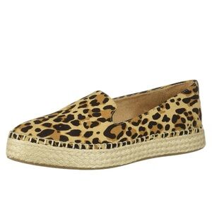 Dr. Scholl’s Be Energized Espadrille Slip On 8.5 Tan Leopard Print